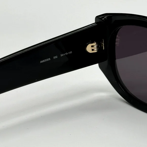 NEW AM0330S 002 ALEXANDER MCQUEEN BLACK OVAL WOMEN  display picture 3